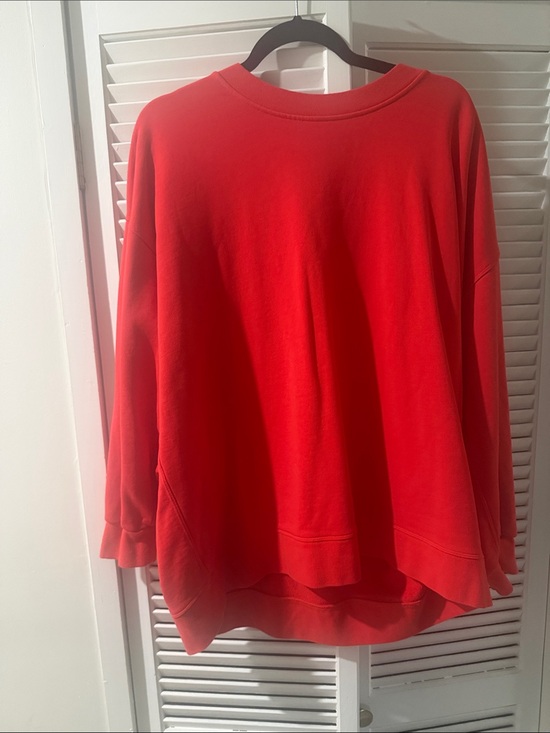 lululemon athletica Sweaters - lululemon Red Embossed Logo Pullover